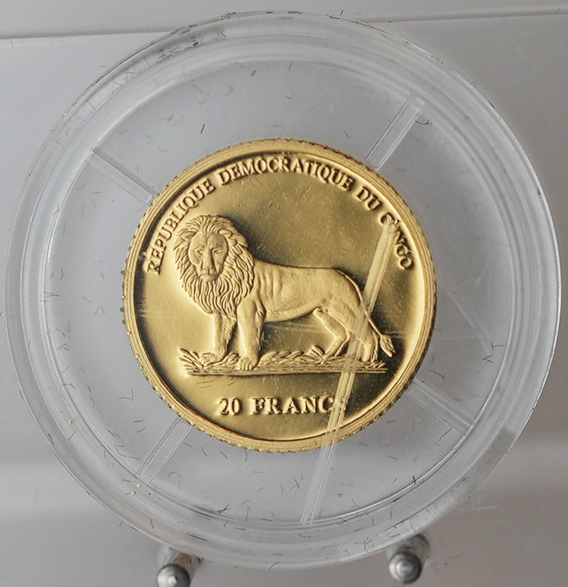 KONGO 20 Francs Gold 2003 Johannes Paul II. PP