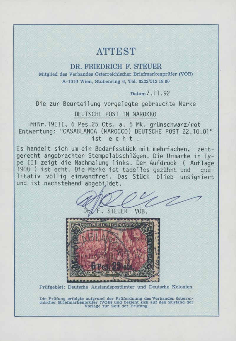 DP MAROKKO 1900 MiNr. 7-19