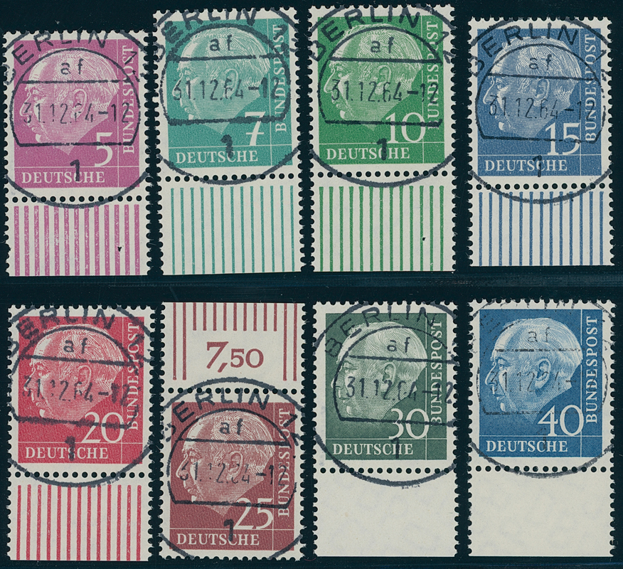 BRD 1960 MiNr. 179-260 y, Heuss lumogen