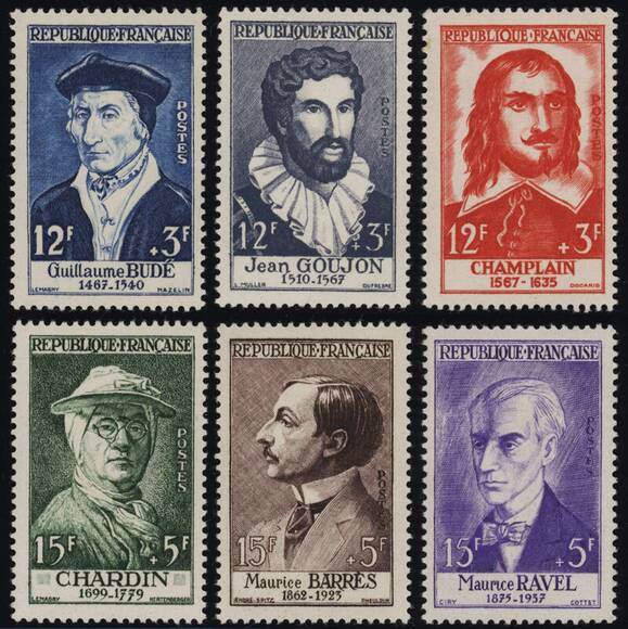 Frankreich 1956 MiNr. 1094-1099