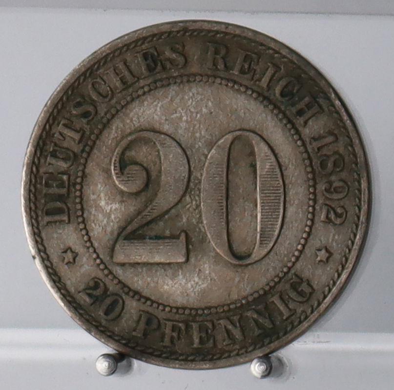 KAISERREICH 20 Pfennig 1892 A Jaeger 14