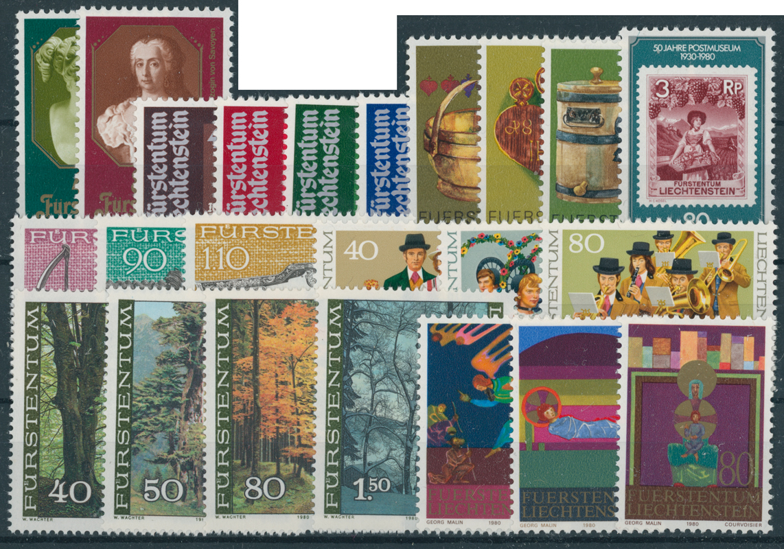 LIECHTENSTEIN Jahrgang 1980 komplett