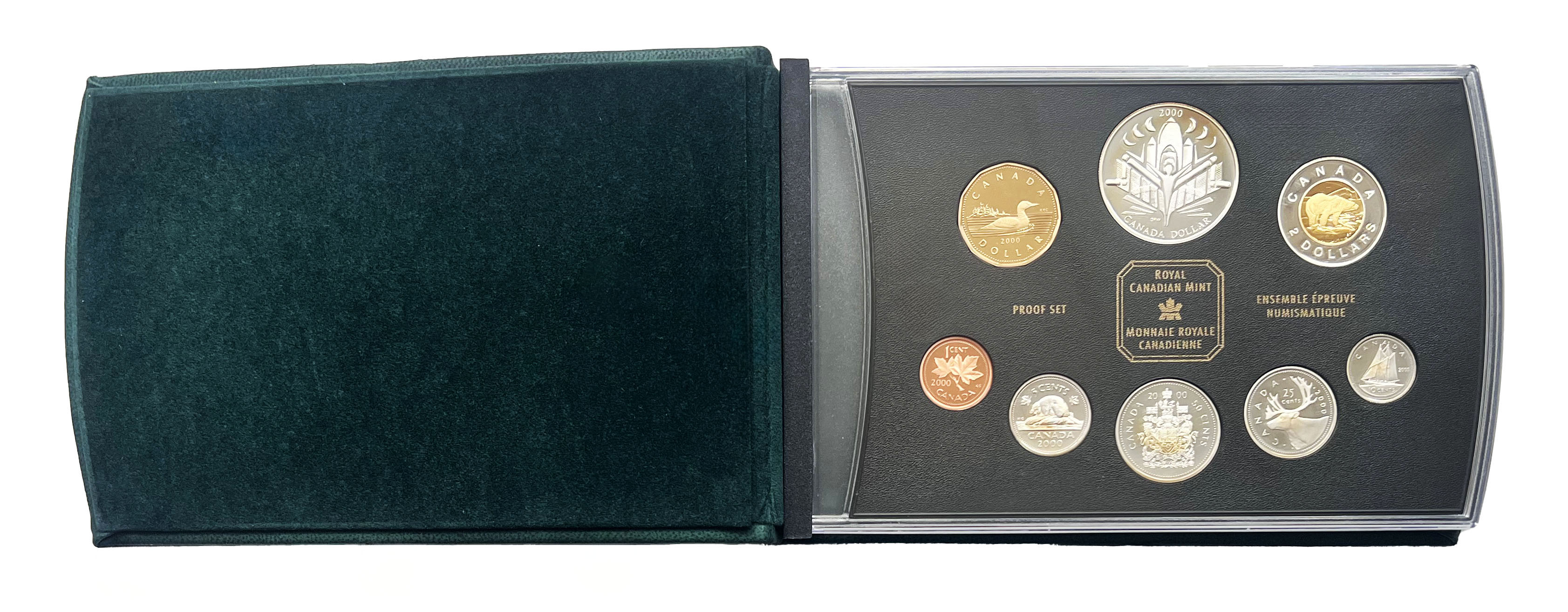 KANADA 2000 Proofset mit 6 Silbermünzen, dabei 1 Silberdollar Zeitalter der Entdeckungen