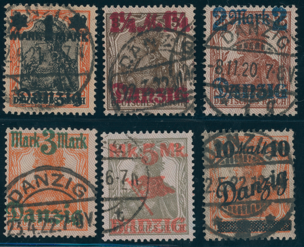 DANZIG 1920 MiNr. 41-46 I