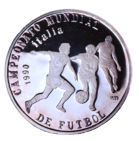 KARIBIK 5 Pesos 1989 Fußball-WM 1990 in Italien