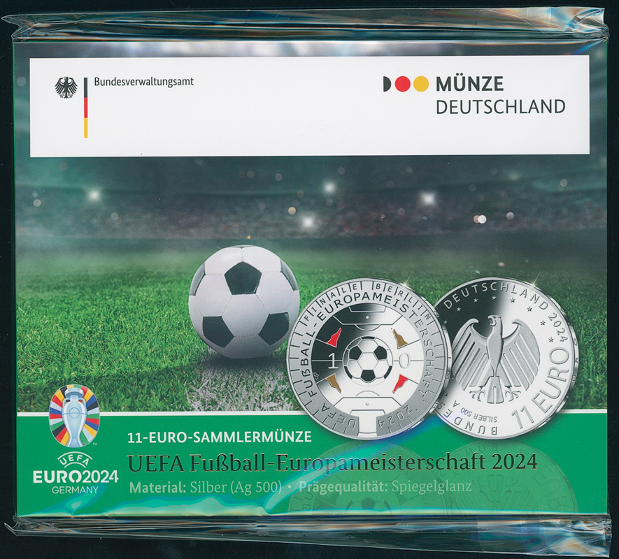 BRD 11 Euro 2024 A UEFA Fußball-EM 2024 original PP BRD 11 Euro 2024 A UEFA Fußball-EM 2024 original PP