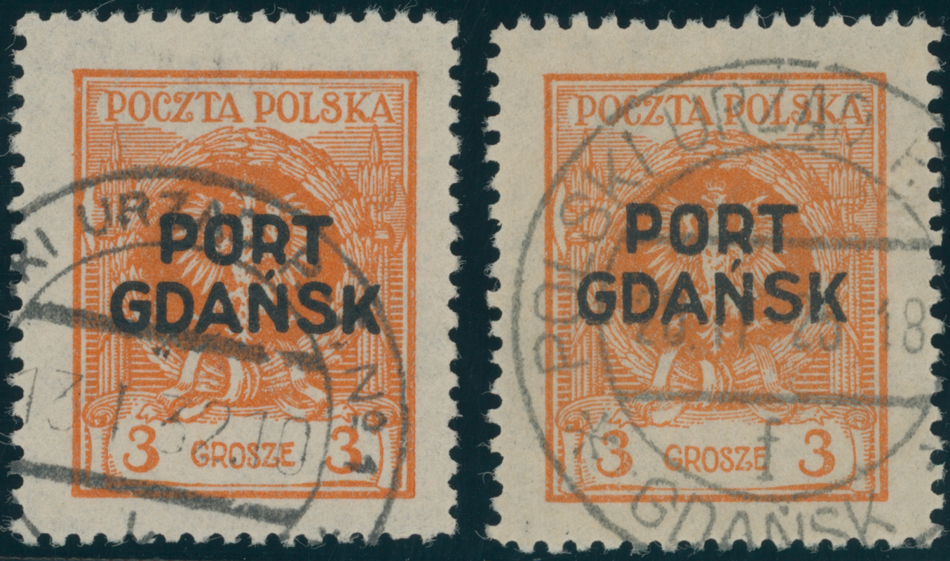 PORT GDANSK 1925 MiNr. 3 a + b