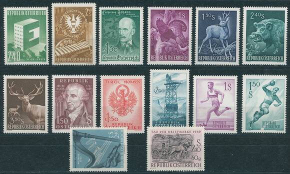 Österreich 1959 Jahrgang komplett Österreich 1959 Jahrgang komplett
