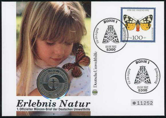 BRD 1982/1992 Numisbrief Erlebnis Natur BRD 1982/1992 Numisbrief Erlebnis Natur