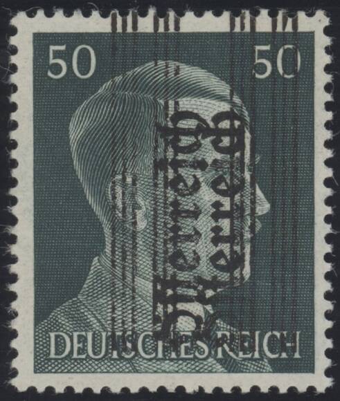 ÖSTERREICH 1945, MiNr. 690 DD Doppel-Aufdruck