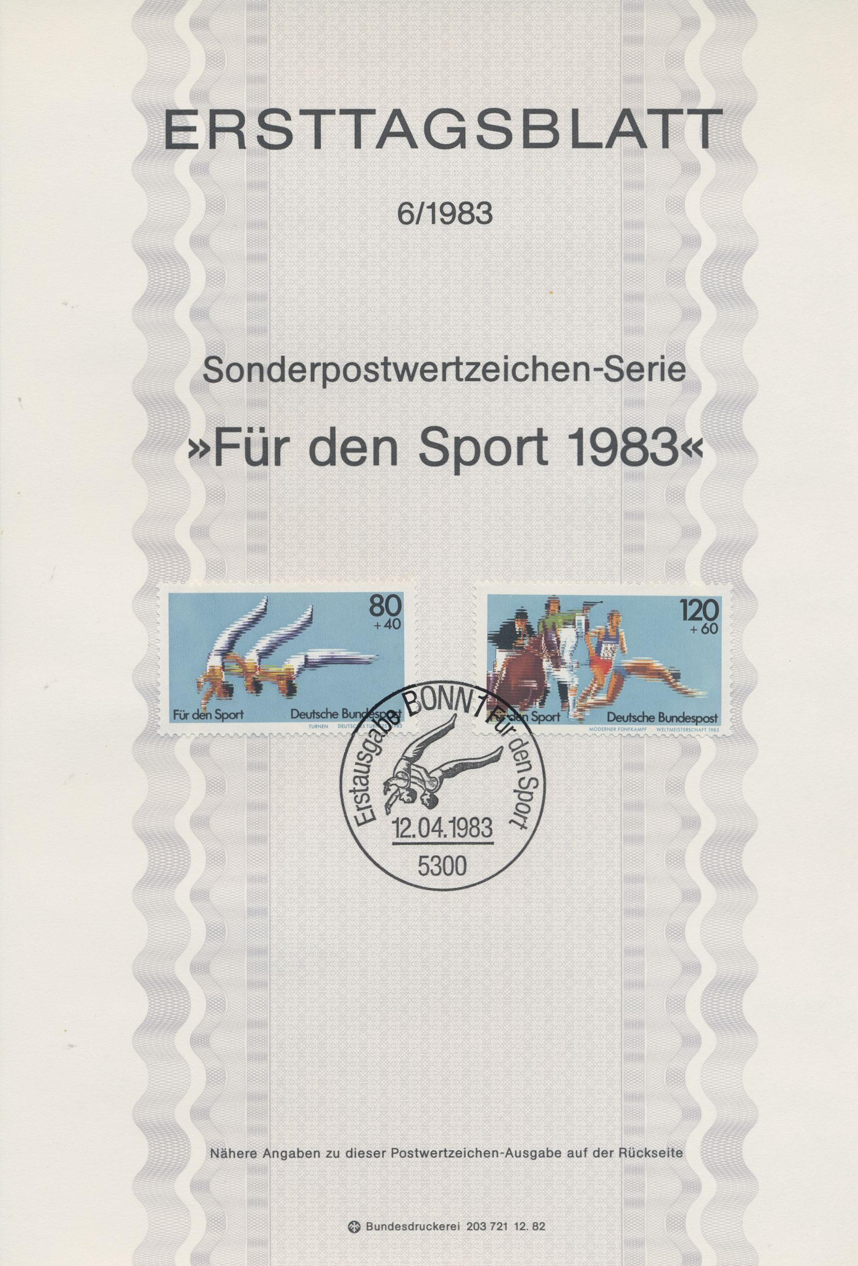 BRD Ersttagsblätter Jahrgang 1983