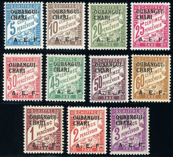 UBANGI-SCHARI 1928 PORTO MiNr. 1-11