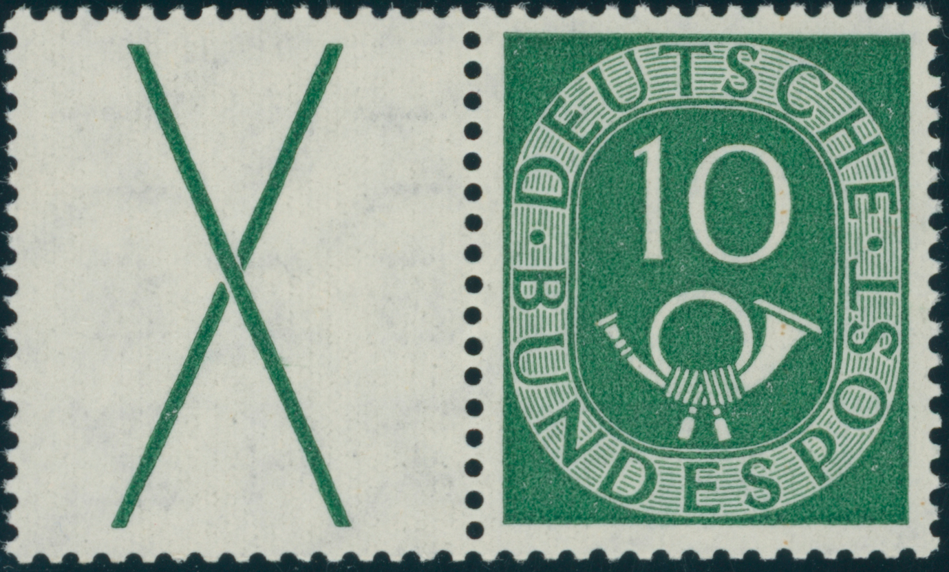 BRD 1951 Zusammendruck W 1