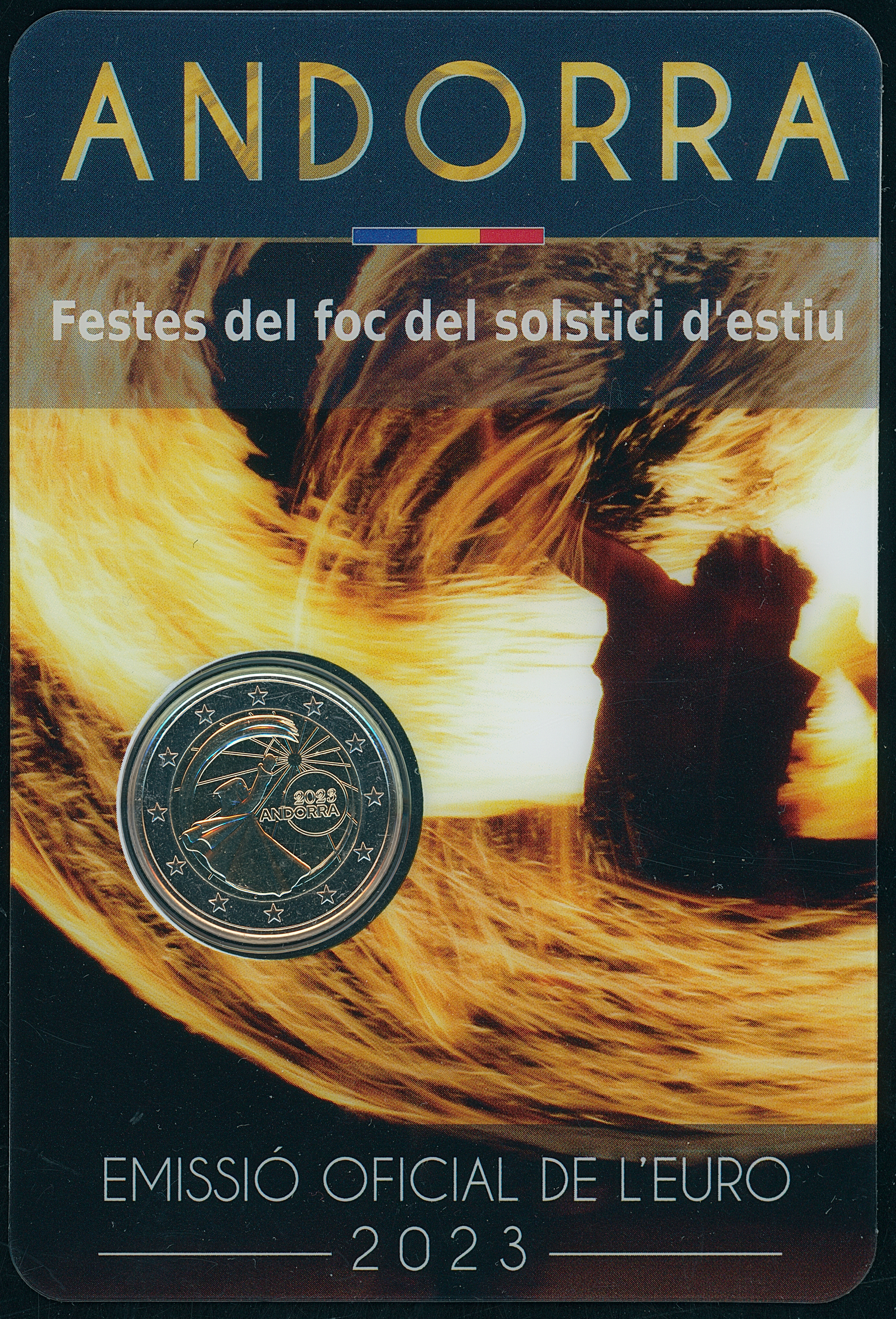 ANDORRA 2023 Coincard 2 Euro Sommersonnenwende