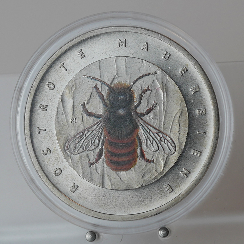 BRD 5 Euro 2023 D Wunderwelt Insekten Rostrote Mauerbiene