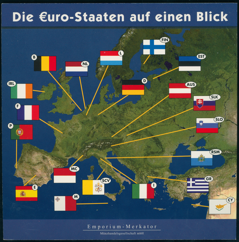 BRD 2012 10 Jahre Euro-Bargeld 5 x 2 Euro in schönem Folder