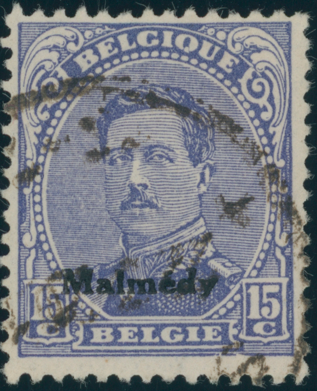 MALMÉDY 1920 MiNr. 5 A II Druckzufälligkeit
