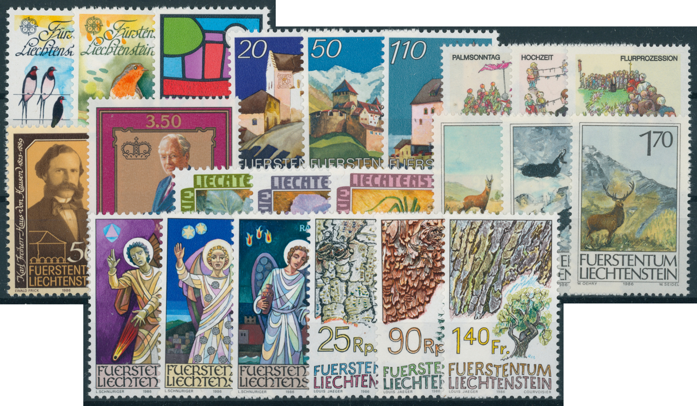 LIECHTENSTEIN Jahrgang 1986 komplett