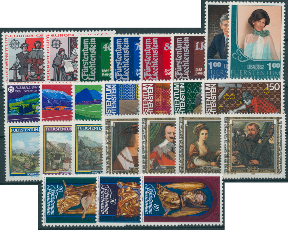 LIECHTENSTEIN Jahrgang 1982 komplett