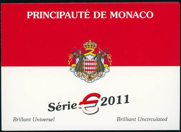 MONACO offizieller Kursmünzensatz KMS 2011 Hochzeit MONACO offizieller Kursmünzensatz KMS 2011 Hochzeit
