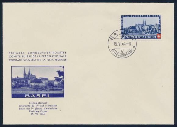 SCHWEIZ 1944 MiNr. 431-434 FDC