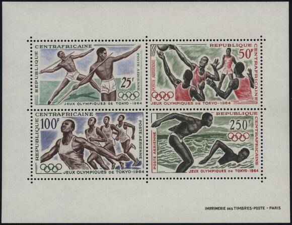 ZENTRALAFRIKANISCHE REPUBLIK 1964 Block 2