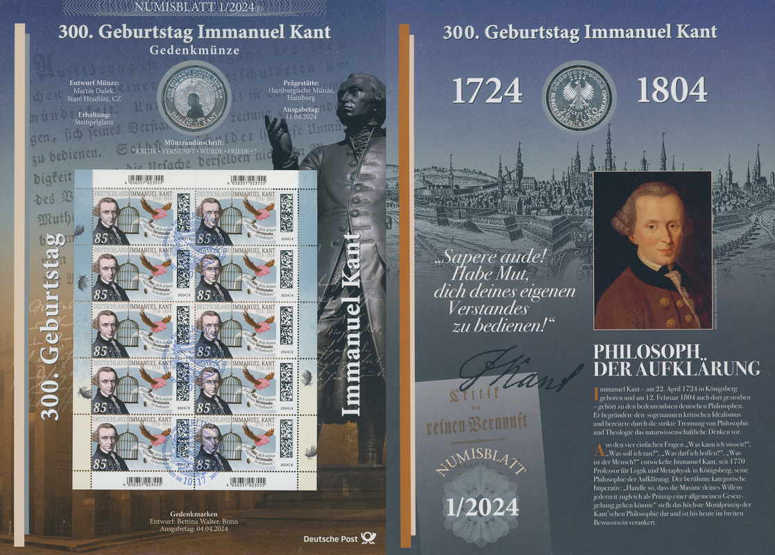 NUMISBLATT 1/2024 Deutsche Post mit Silber-Gedenkmünze 20 Euro