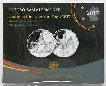 BRD 20 Euro 2017 G Karl Drais