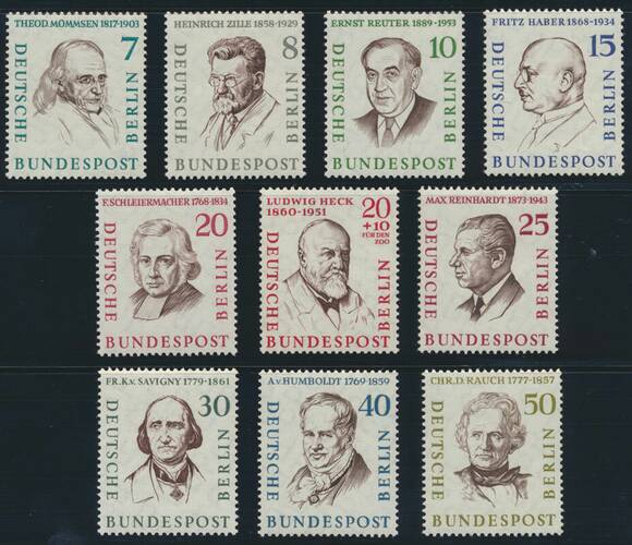 BERLIN 1957 MiNr. 163-172