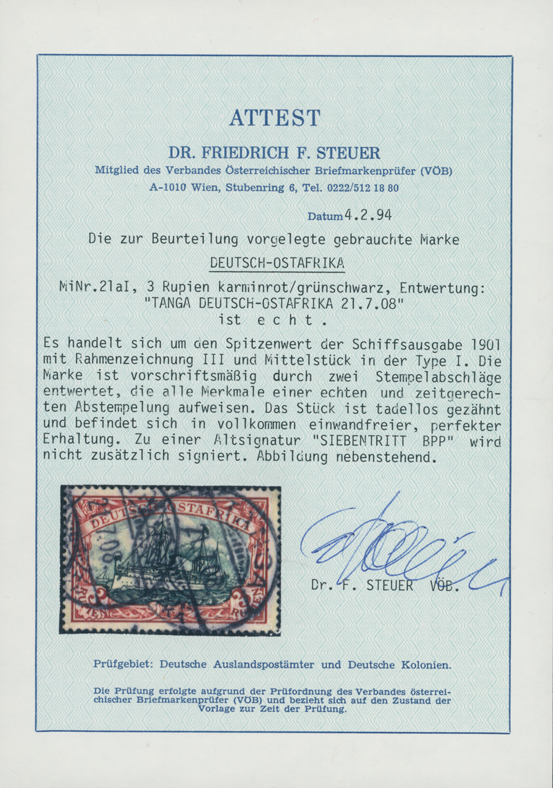 DEUTSCH-OSTAFRIKA 1901 MiNr. 21 I