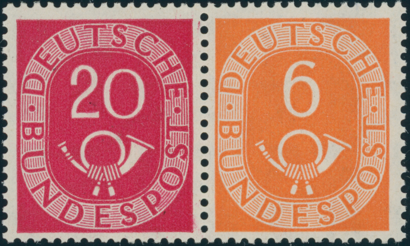 BRD 1951 Zusammendruck W 3