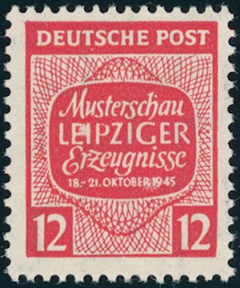 SBZ MiNr. 125 X/X gutes Wasserzeichen mit gutem Plattenfehler SBZ MiNr. 125 X/X gutes Wasserzeichen mit gutem Plattenfehler