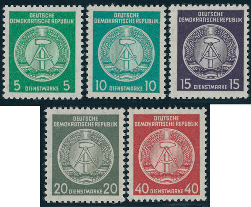 DDR-Dienst, MiNr. A 29-33 y