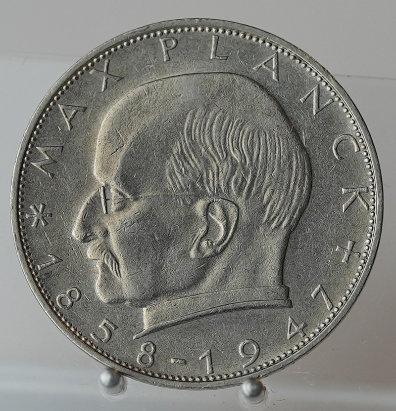 BRD 2 Deutsche Mark Max Planck 1967 G Jaeger 392
