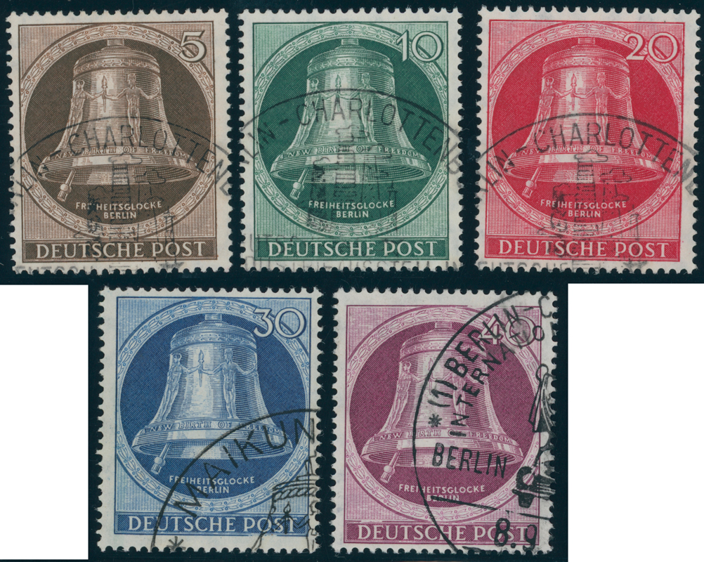 BERLIN 1951 MiNr. 75-79 mit Sonderstempel