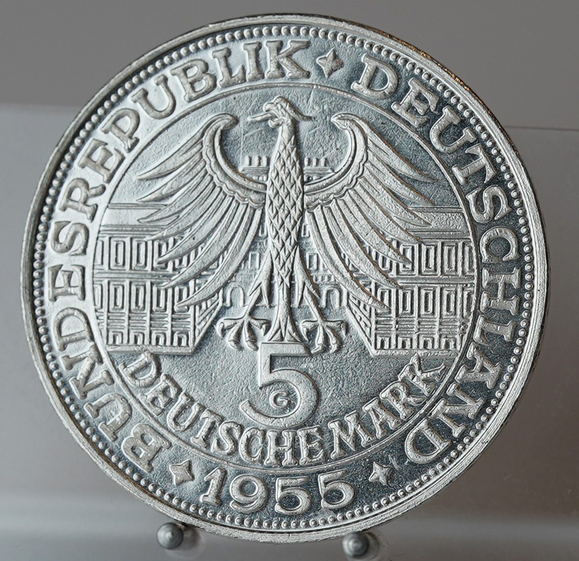 BRD 5 DM Markgraf von Baden 1955 G Jaeger 390
