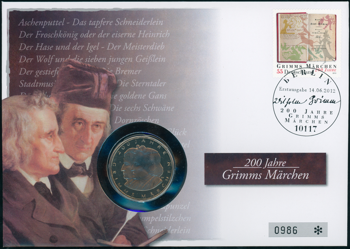 BRD 2012/2012 Numisbrief 200 Jahre Grimms Märchen