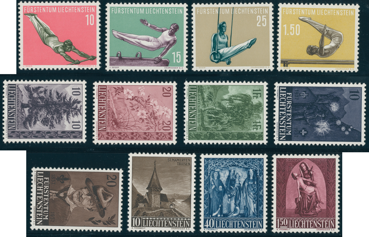 LIECHTENSTEIN Jahrgang 1957 komplett
