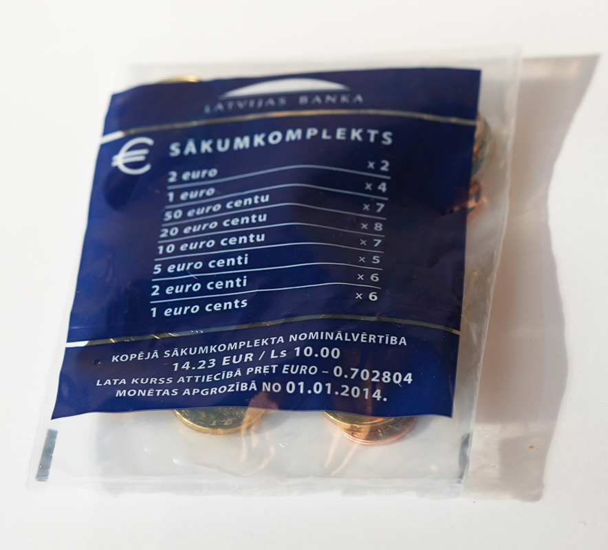 LETTLAND 2013/2014 Starterkit Euro-Kursmünzen