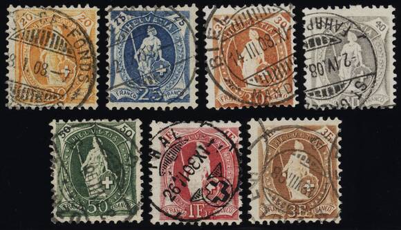 SCHWEIZ 1907 MiNr. 88-94 SCHWEIZ 1907 MiNr. 88-94