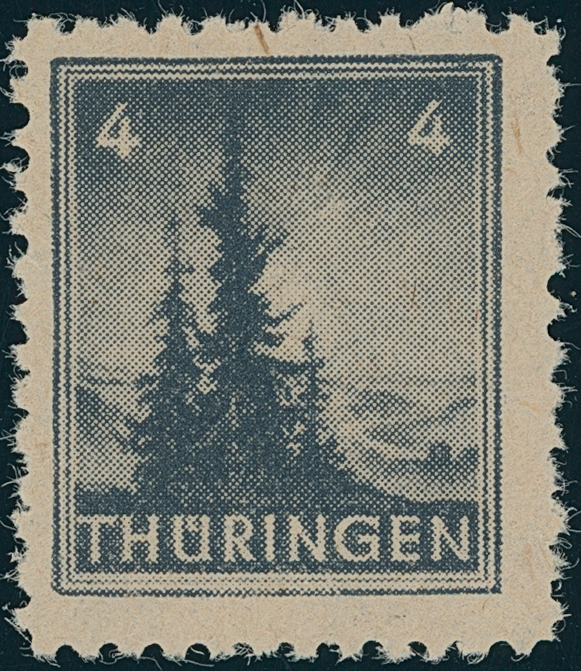 SBZ MiNr. 93 AY yy, sehr dünnes Papier SBZ MiNr. 93 AY yy, sehr dünnes Papier