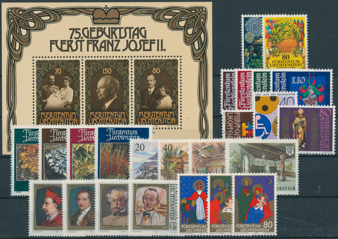 LIECHTENSTEIN Jahrgang 1981 komplett