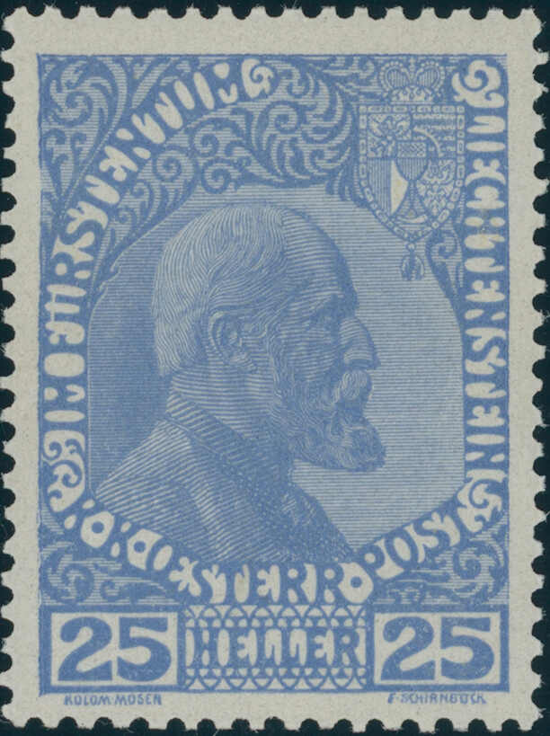 LIECHTENSTEIN 1912, MiNr. 3 y b