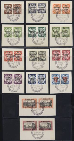 Deutsches Reich 1939 MiNr. 716-729 waagerechte Paare