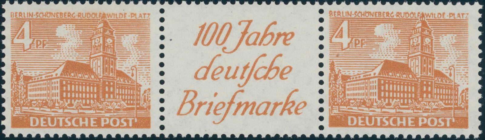 BERLIN 1949 Zusammendruck W 8
