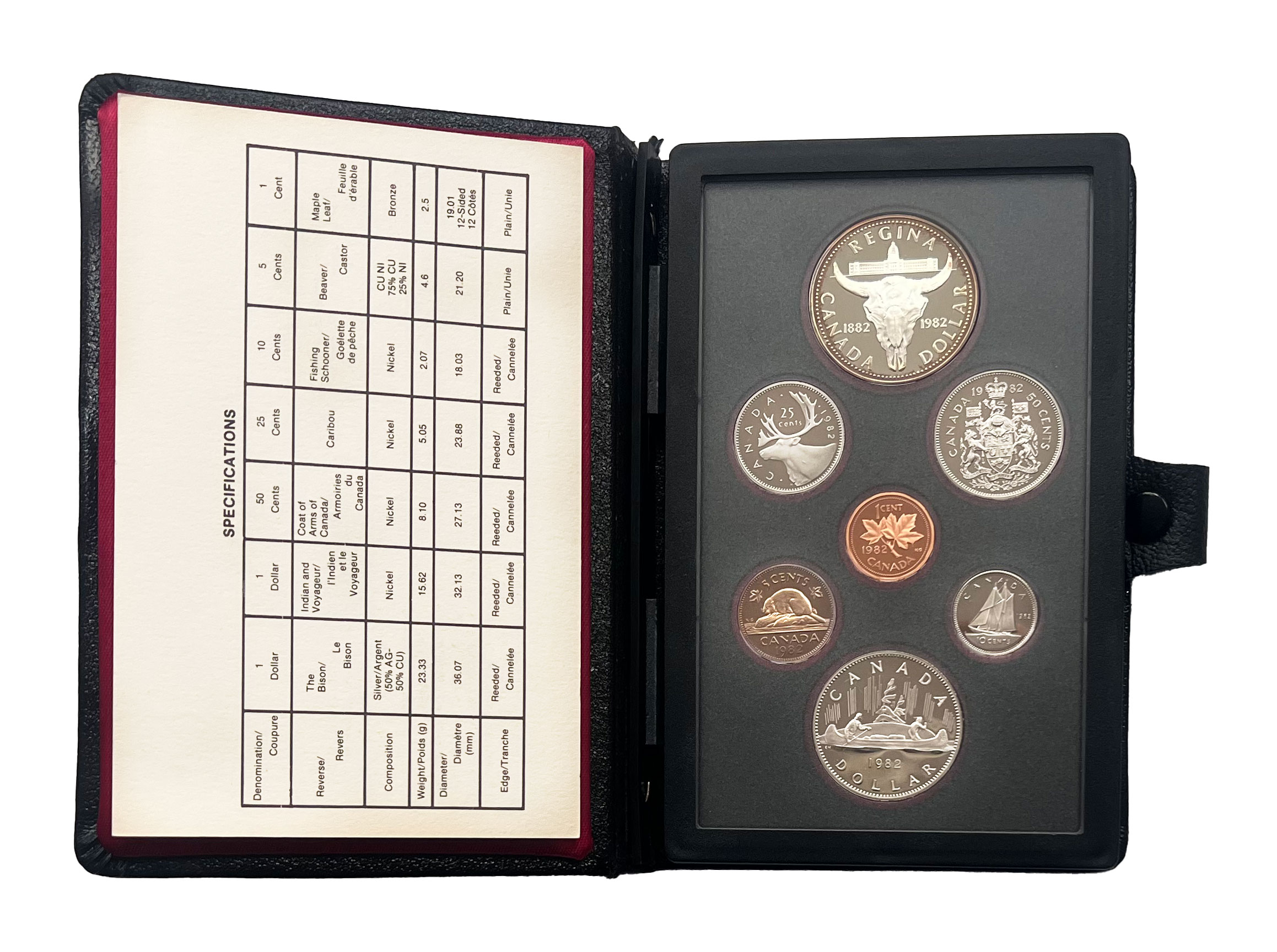 KANADA 1982 Proofset mit 1 Silberdollar 100 Jahre Stadt Regina