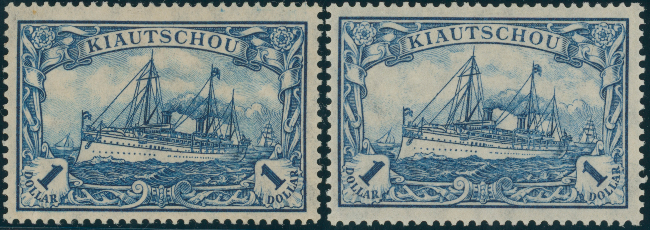 KIAUTSCHOU 1918/19 MiNr. 35 II A + B