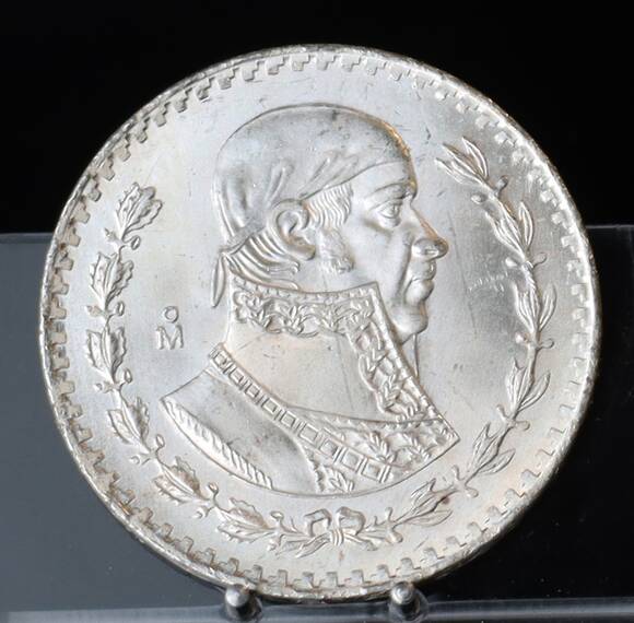 MEXIKO 1 Peso Silber aus 1957-1967