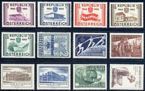 ÖSTERREICH 1955 Jahrgang komplett ÖSTERREICH 1955 Jahrgang komplett