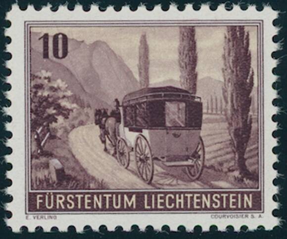 LIECHTENSTEIN 1946 MiNr. 248, Einzelmarke aus Block 4